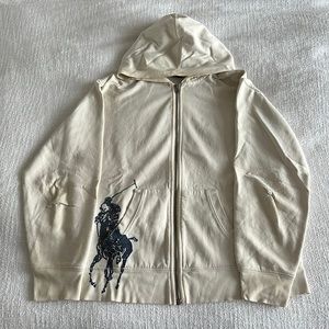 POLO by Ralph Lauren | Cream zipper hoodie